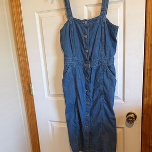 Levi's Cherie Denim Button-Front Dress with Adjustable Straps